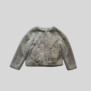 Zara TRF Collection Outerwear Faux Fur Plush Jacket